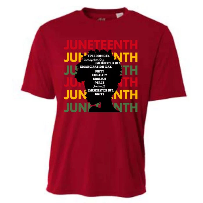 Junenth Freeish Since 1865 Every Chain Freedom Ancestors Cool Gift Cooling Performance Crew T-Shirt