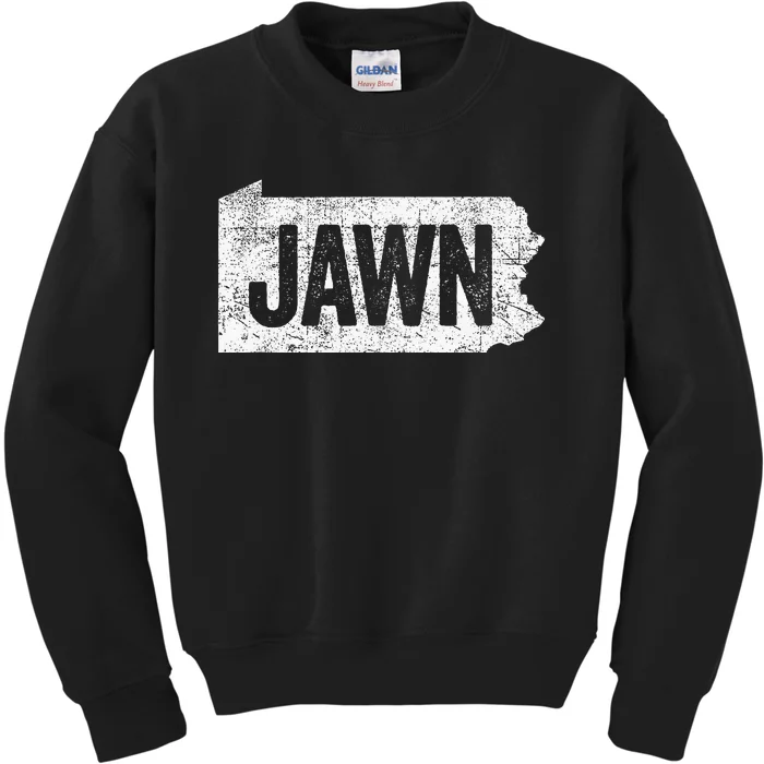 Jawn Funny Slang Philadelphia Vintage Kids Sweatshirt