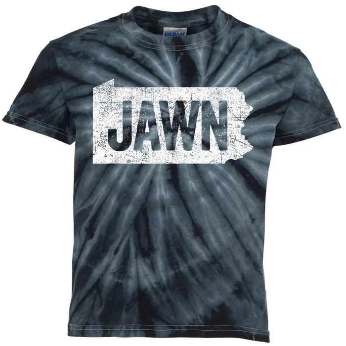 Jawn Funny Slang Philadelphia Vintage Kids Tie-Dye T-Shirt