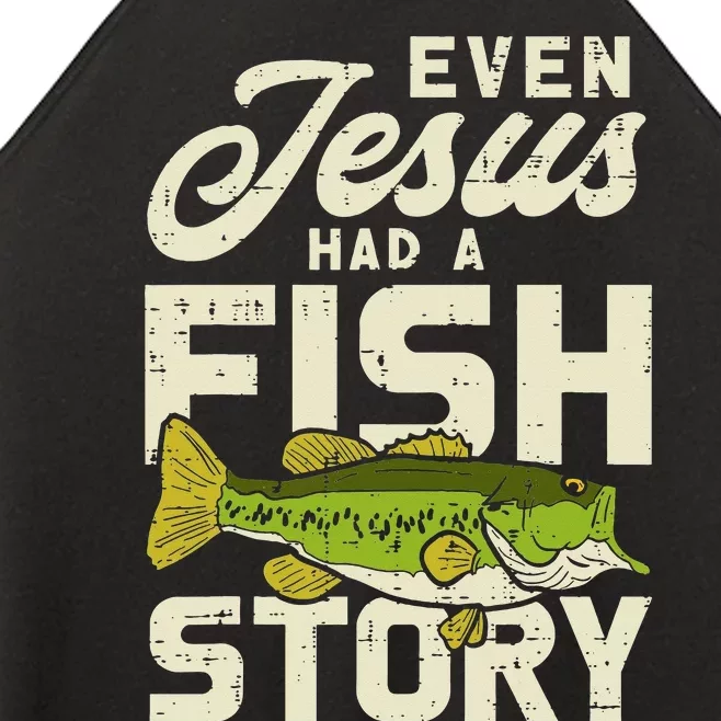 Jesus Fish Story Fisherman God Christ Fishing Christian Gift Women’s Perfect Tri Rocker Tank