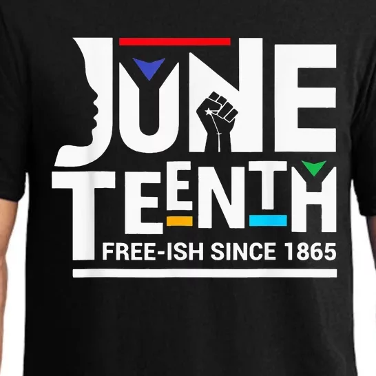 Juneteenth Freeish Since 1865 Melanin Ancestor Black Pajama Set