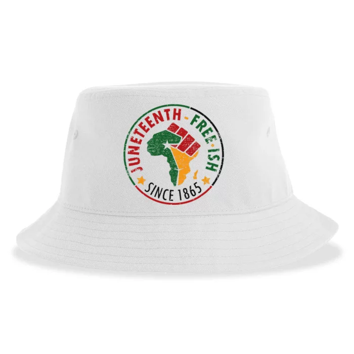 juneteenth freeish since 1865 Sustainable Bucket Hat