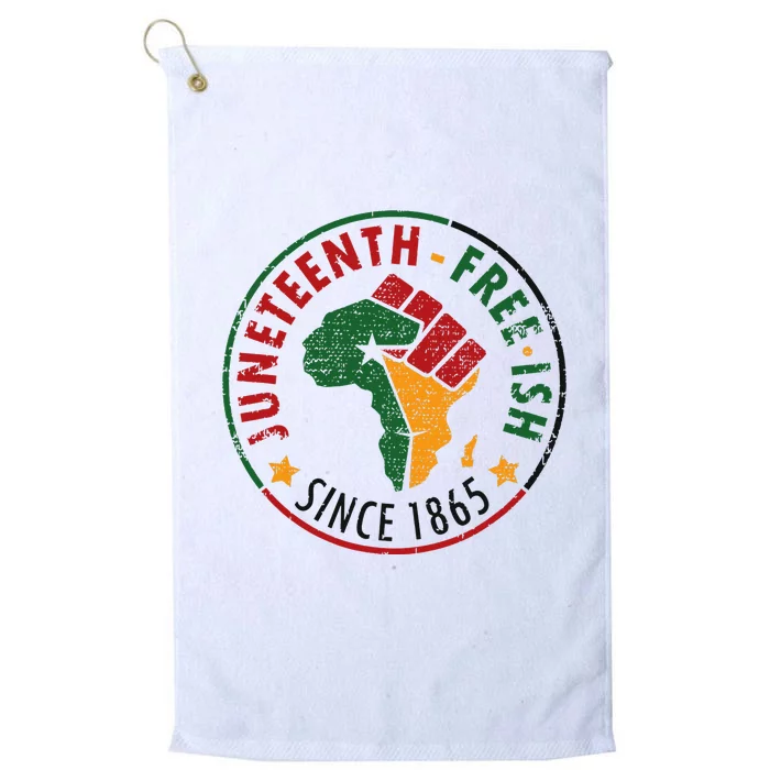 juneteenth freeish since 1865 Platinum Collection Golf Towel