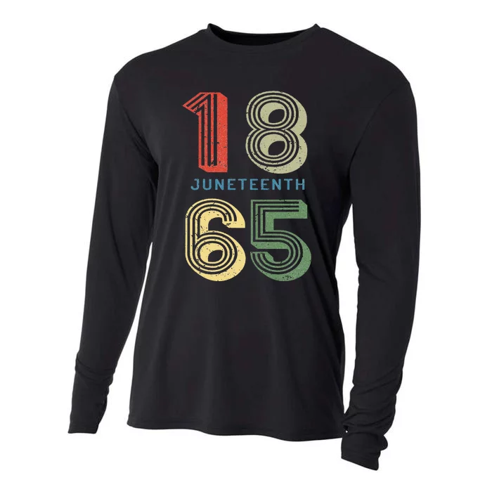 JUNETEENTH Freeish Since 1865 Melanin Ancestor Black History Cooling Performance Long Sleeve Crew