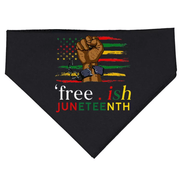 Juneteenth FreeIsh Since 1865 Black Pride Juneteenth USA-Made Doggie Bandana