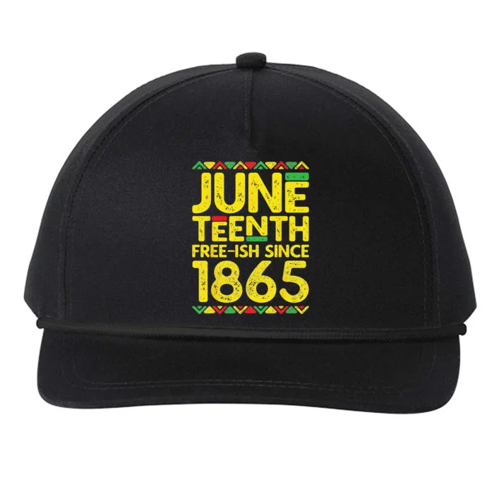 Juneteenth Freeish Since 1865 Black Pride Snapback Five-Panel Rope Hat