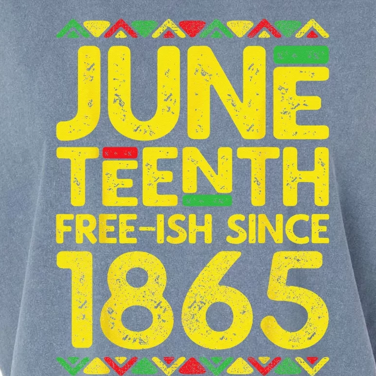 Juneteenth Freeish Since 1865 Black Pride Garment-Dyed Women's Muscle Tee