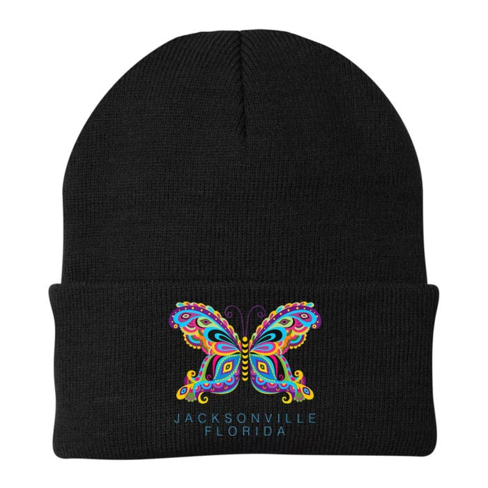 Jacksonville Florida Souvenir Butterfly Graphic Knit Cap Winter Beanie