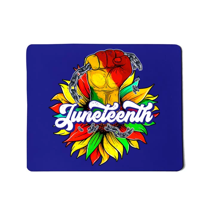 Juneteenth Fist Sunflower Black History Africa America Pride Cute Gift Mousepad