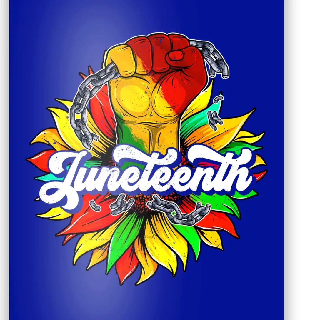 Juneteenth Fist Sunflower Black History Africa America Pride Cute Gift Poster