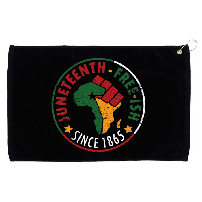 juneteenth freeish since 1865 Grommeted Golf Towel