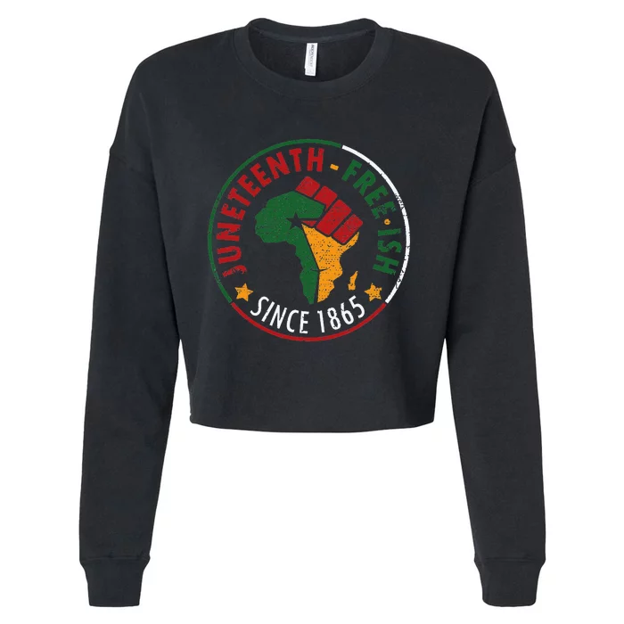 juneteenth freeish since 1865 Cropped Pullover Crew