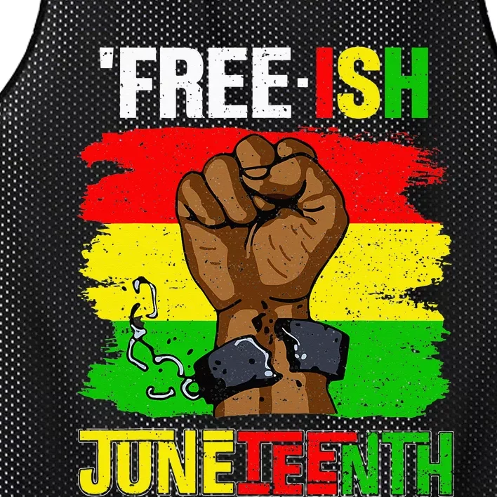 Juneteenth Free-Ish Since 1865 Independence Africa American Mesh Reversible Basketball Jersey Tank