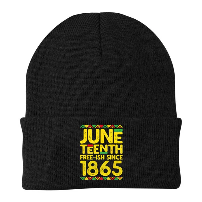 Juneteenth Freeish Since 1865 Black Pride Knit Cap Winter Beanie