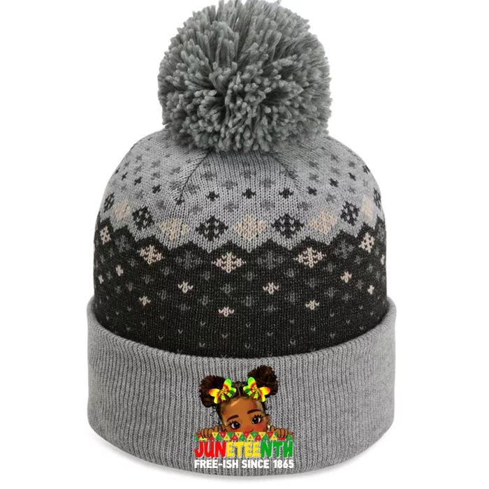 Juneteenth Freeish Since 1865 Black Freedom Day Gift The Baniff Cuffed Pom Beanie