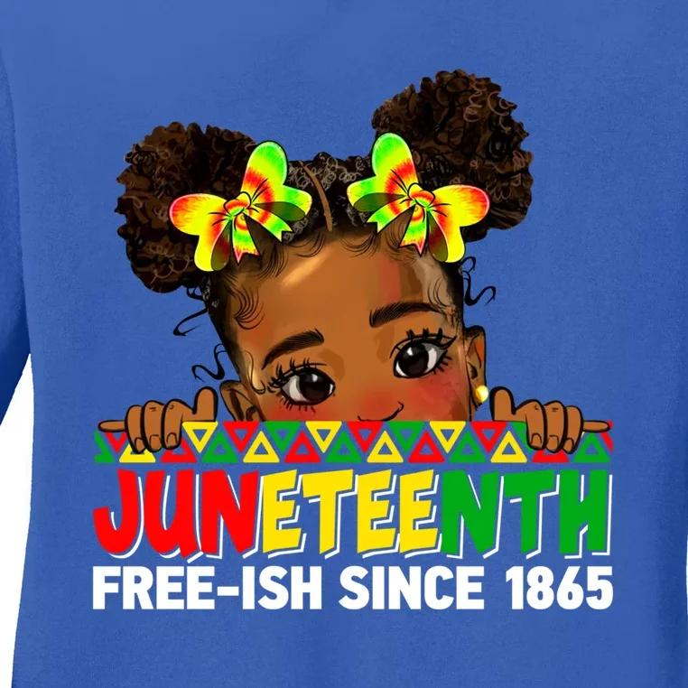 Juneteenth Freeish Since 1865 Black Freedom Day Gift Ladies Long Sleeve Shirt