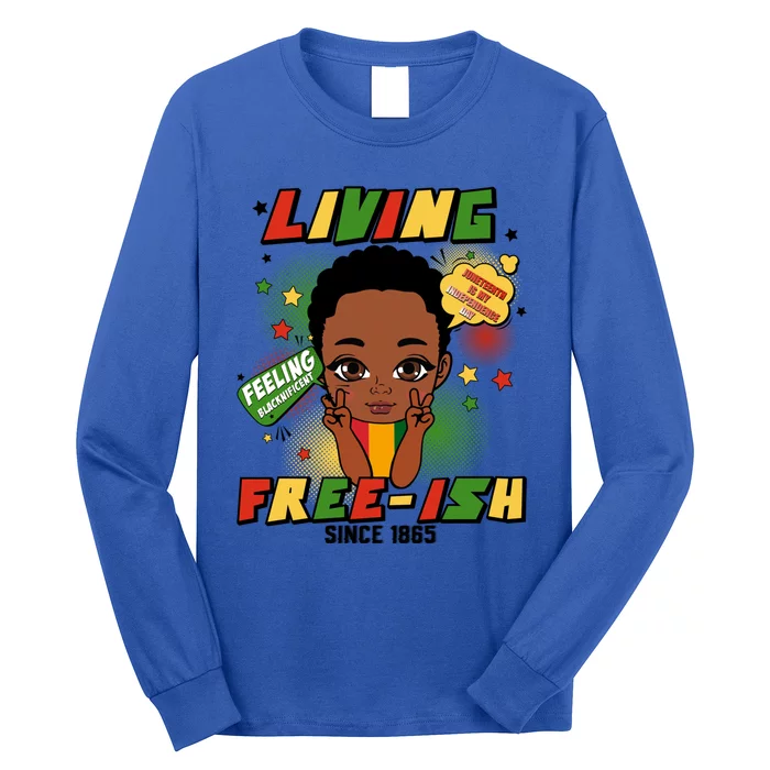 Juneteenth Freeish Since 1865 Black Freedom Afro Gift Long Sleeve Shirt