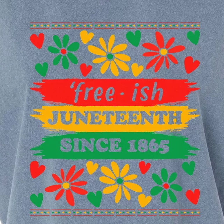 Juneteenth Freeish Since 1865 African American Freedom Day Garment-Dyed Women's Muscle Tee