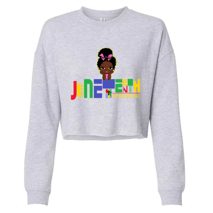 Juneteenth Freeish Since 1865 Melanin Black Freedom Cute Gift Cropped Pullover Crew