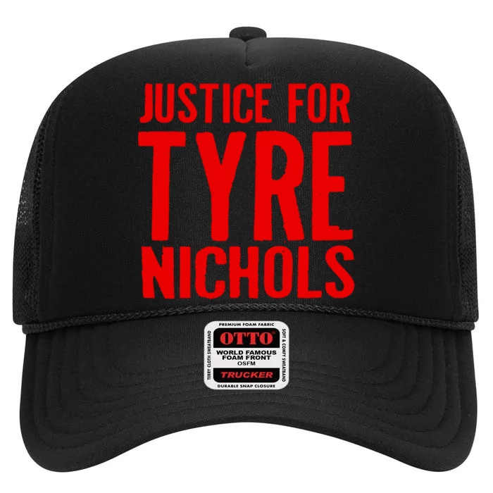 Justice For Tyre Nichols Tribute High Crown Mesh Trucker Hat