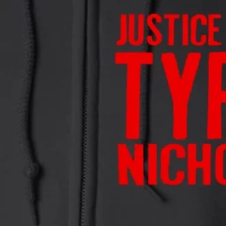 Justice For Tyre Nichols Tribute Full Zip Hoodie