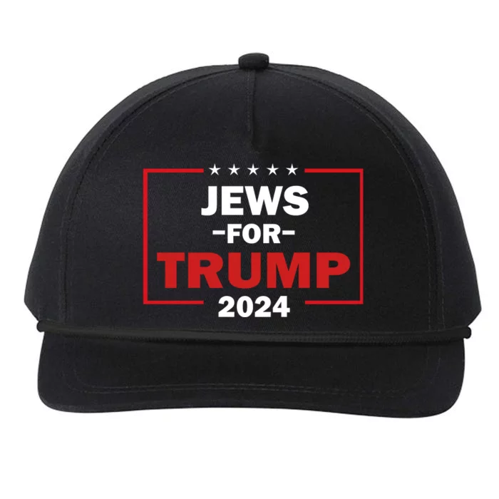 Jews For Trump 2024 Trump Supporters Snapback Five-Panel Rope Hat