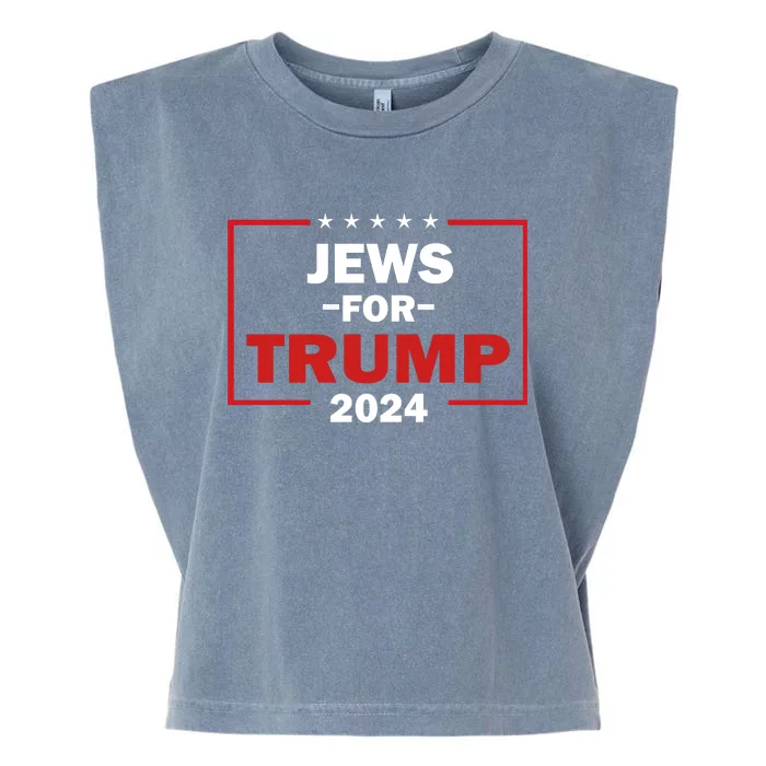 Jews For Trump 2024 Trump Supporters Garment-Dyed Women's Muscle Tee