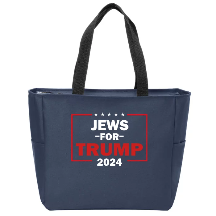 Jews For Trump 2024 Trump Supporters Zip Tote Bag