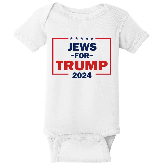 Jews For Trump 2024 Trump Supporters Baby Bodysuit