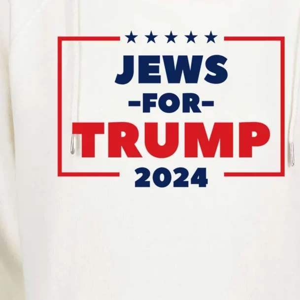 Jews For Trump 2024 Trump Supporters Womens Funnel Neck Pullover Hood