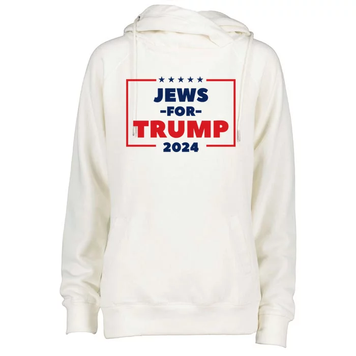 Jews For Trump 2024 Trump Supporters Womens Funnel Neck Pullover Hood