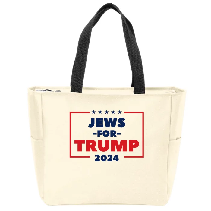 Jews For Trump 2024 Trump Supporters Zip Tote Bag