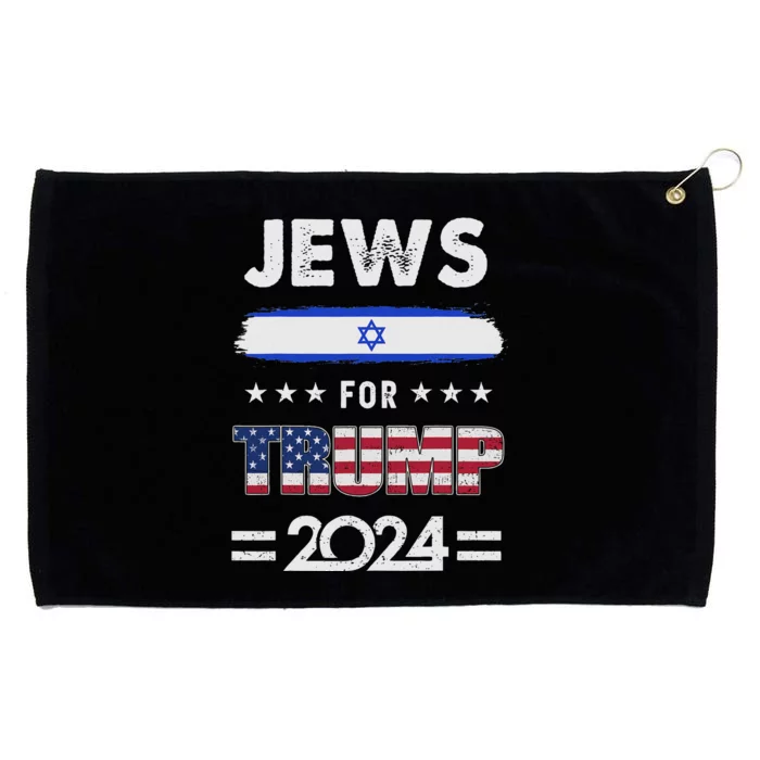 Jews For Trump 2024 Patriotic American Campaign Support Grommeted Golf Towel