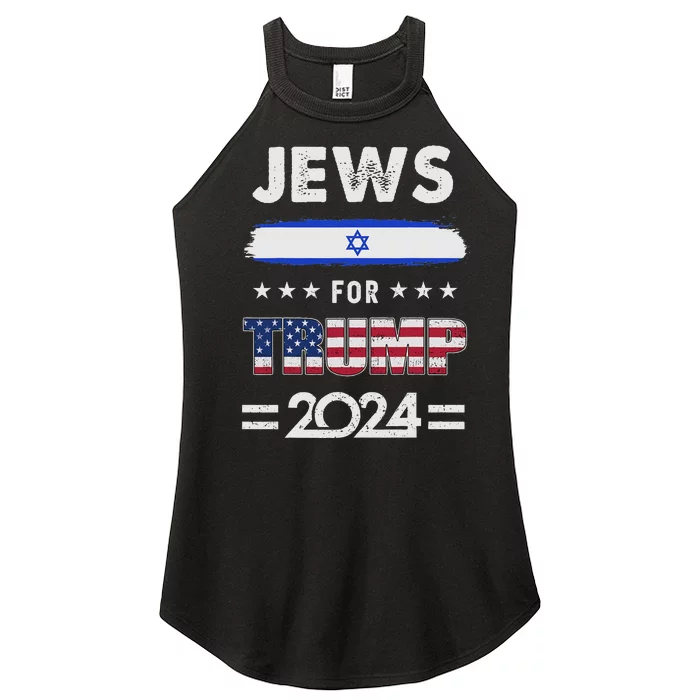 Jews For Trump 2024 Patriotic American Campaign Support Women’s Perfect Tri Rocker Tank