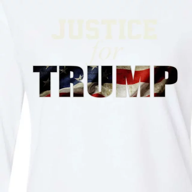 Justice For Trump Funny Donald Trump 2024 Election Costume Cute Gift Womens Cotton Relaxed Long Sleeve T-Shirt