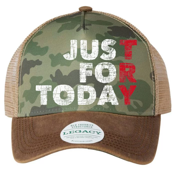 Just For Today Sobriety Anniversary Sober Aa Na Recovery Legacy Tie Dye Trucker Hat