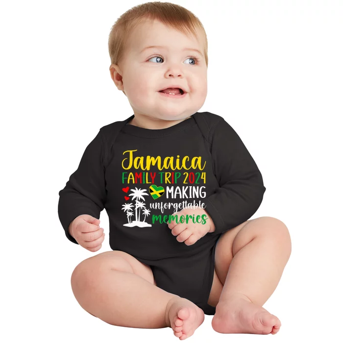 Jamaica Family Trip 2024 Making Memories Jamaica Vacation Baby Long Sleeve Bodysuit