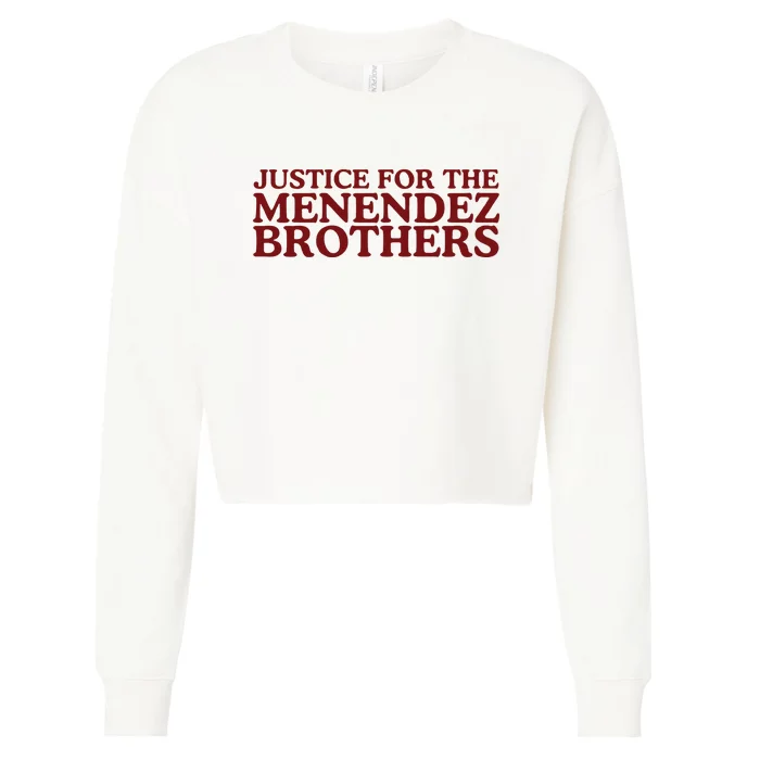 Justice For The Menendez Brothers Cropped Pullover Crew