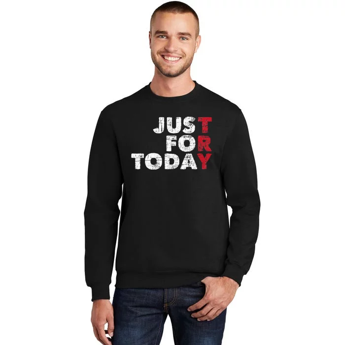 Just For Today Sobriety Anniversary Sober AA NA Recovery Sweatshirt