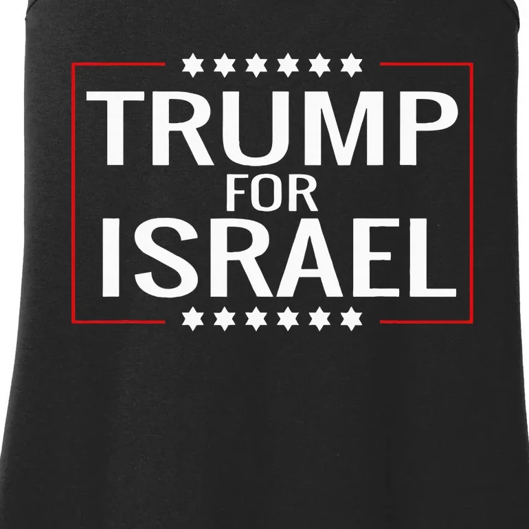 Jews For Trump 2020 Hebrew Rally Signjewish Israel Ladies Essential Tank