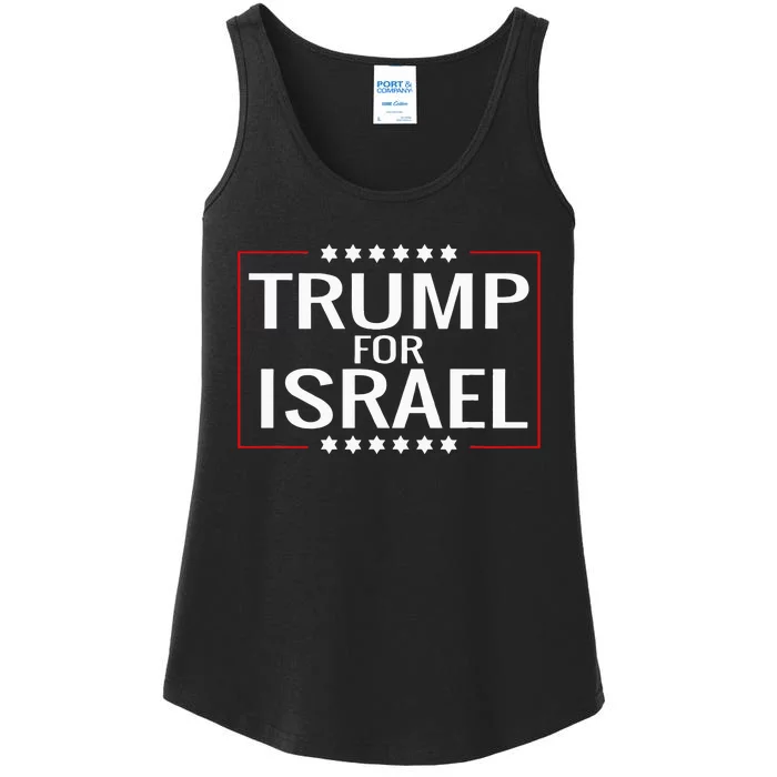 Jews For Trump 2020 Hebrew Rally Signjewish Israel Ladies Essential Tank