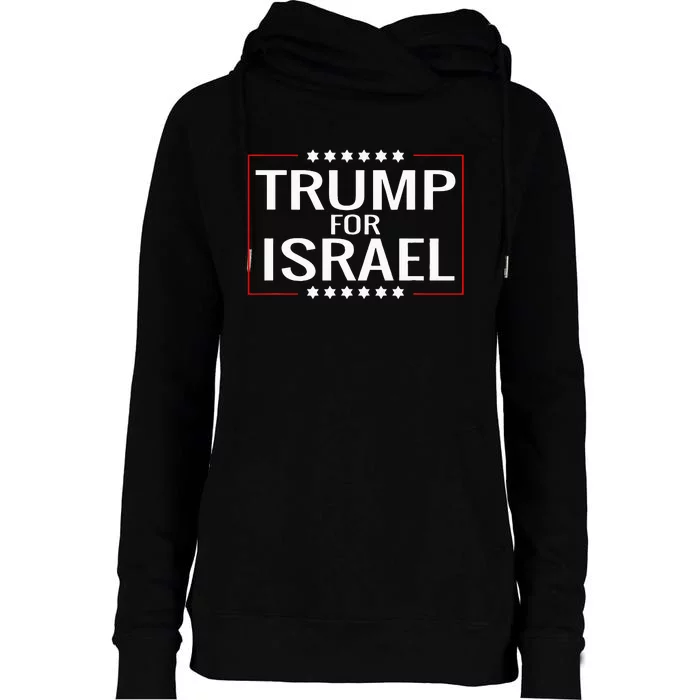 Jews For Trump 2020 Hebrew Rally Signjewish Israel Womens Funnel Neck Pullover Hood