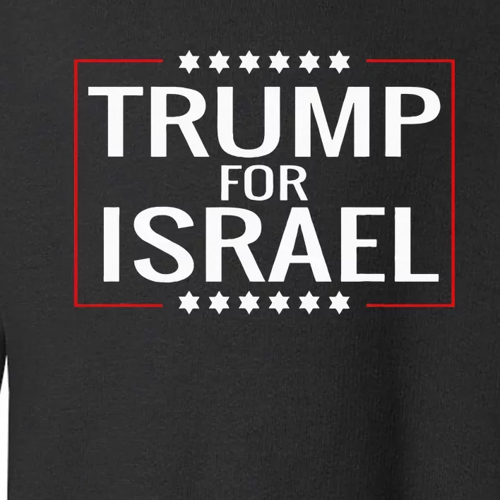 Jews For Trump 2020 Hebrew Rally Signjewish Israel Toddler Sweatshirt