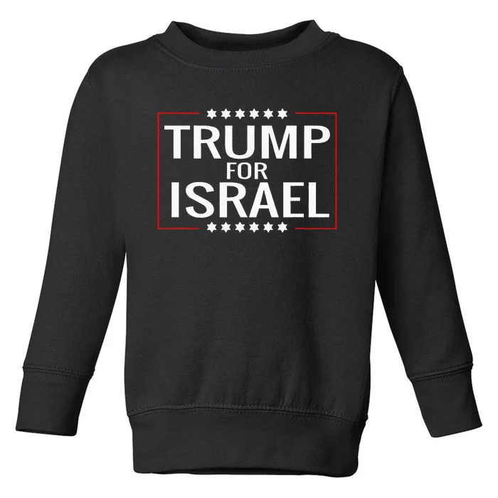 Jews For Trump 2020 Hebrew Rally Signjewish Israel Toddler Sweatshirt