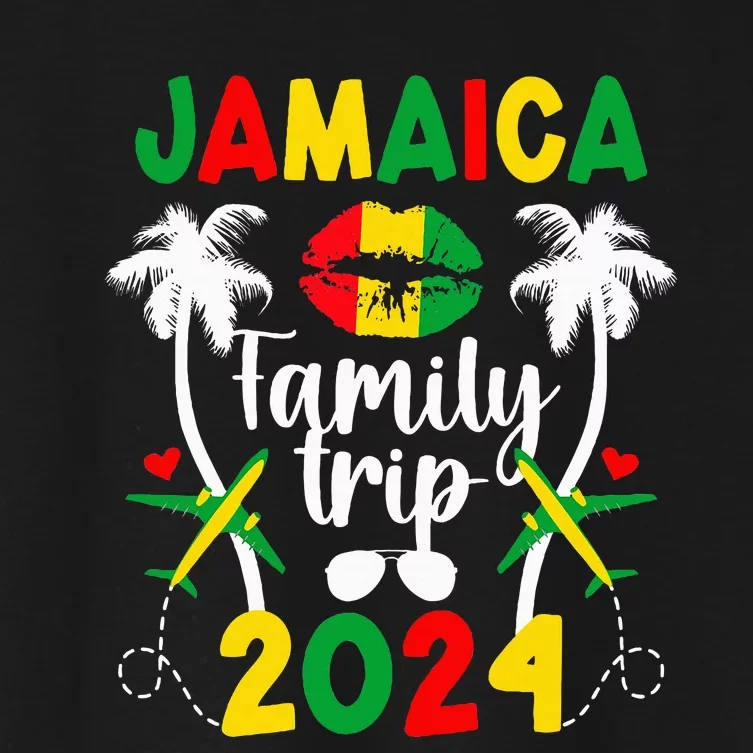 Jamaica Family Trip 2024 Jamaica Vacation 2024 Travel Family Women's Crop Top Tee