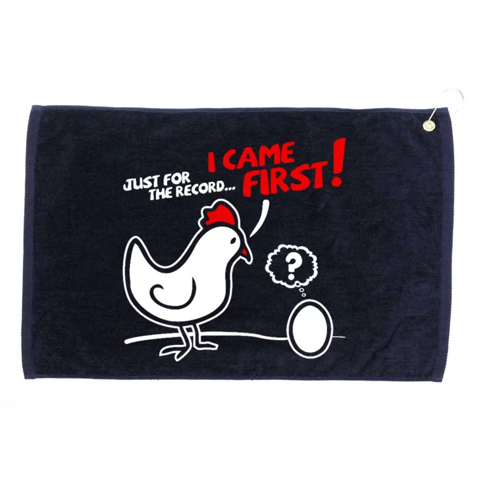 Just For The Record I Came First Pattern Grommeted Golf Towel