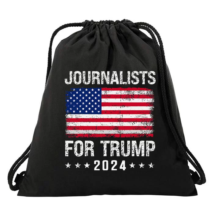 Journalists For Trump 2024 Drawstring Bag