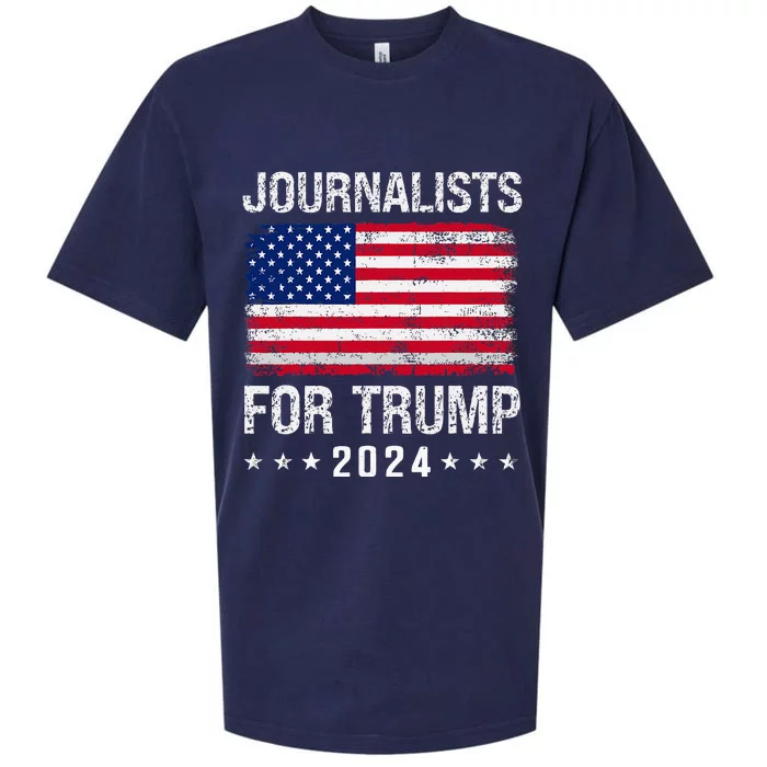 Journalists For Trump 2024 Sueded Cloud Jersey T-Shirt