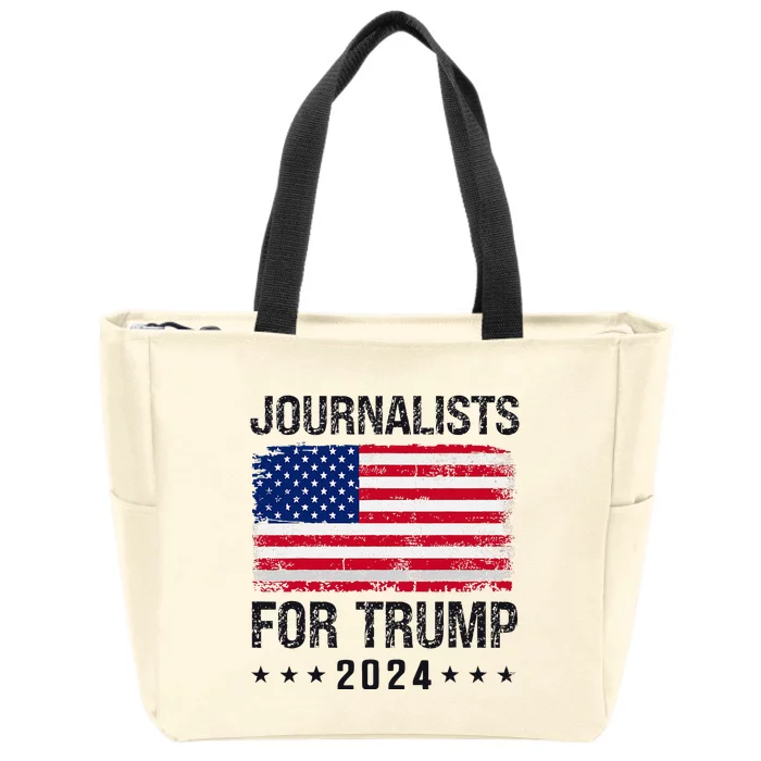 Journalists For Trump 2024 Zip Tote Bag