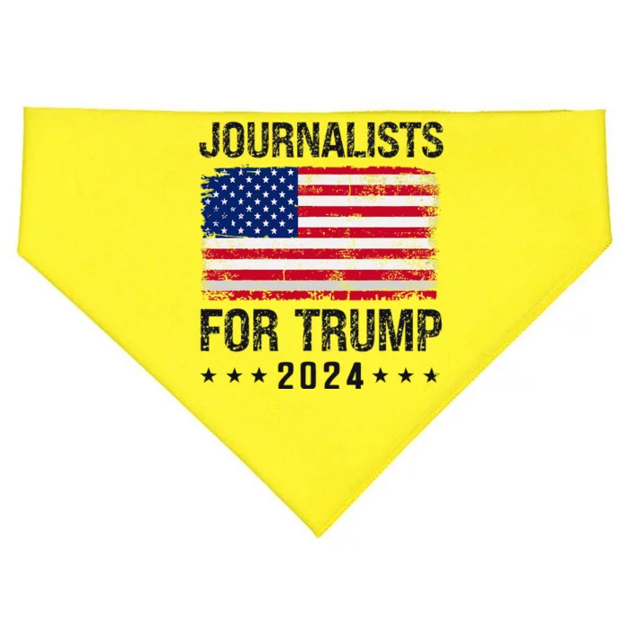 Journalists For Trump 2024 USA-Made Doggie Bandana